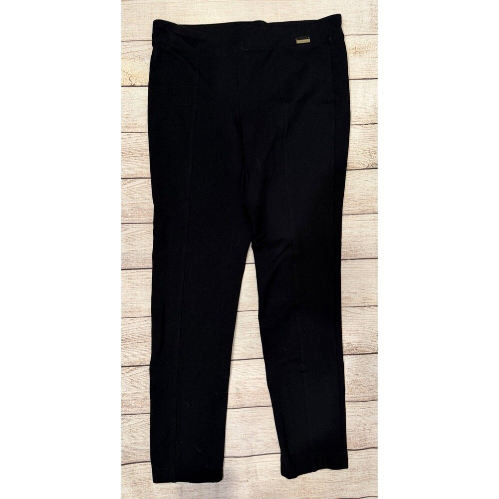 Calvin Klein Ankle Pants Women's Small Black Pull On Skinny Mid Rise